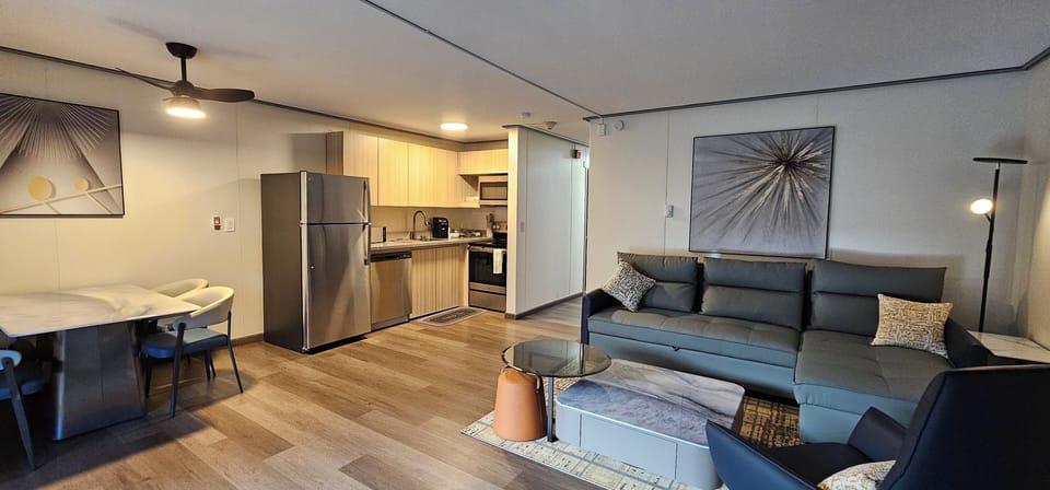 Flat-screen TV, Netflix, Hulu, streaming services