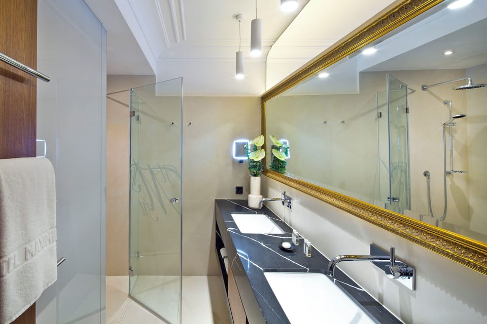 Free toiletries, hair dryer, slippers, towels