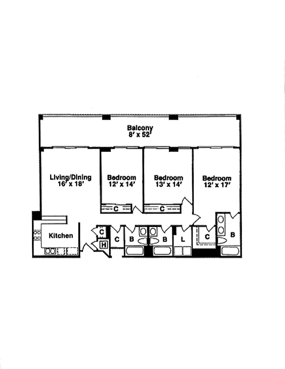 Condo, 3 Bedrooms | Floor plan