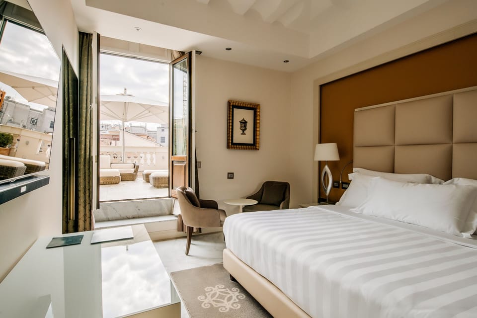 Room, 1 King Bed, Terrace (Prestige) | Hypo-allergenic bedding, pillowtop beds, minibar, in-room safe