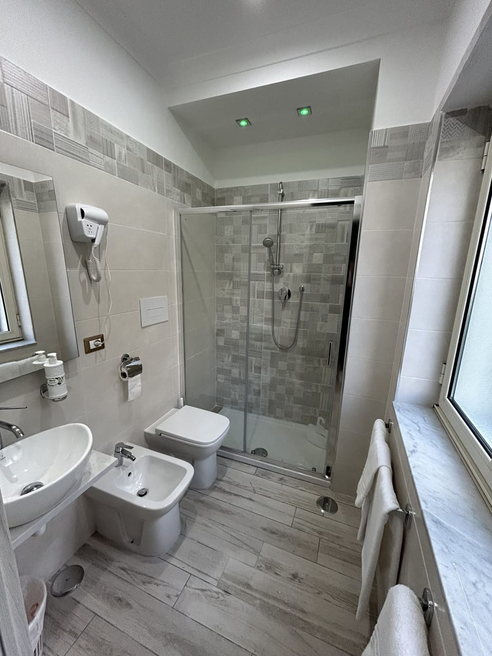 Family Room | Bathroom | Shower, free toiletries, hair dryer, bidet