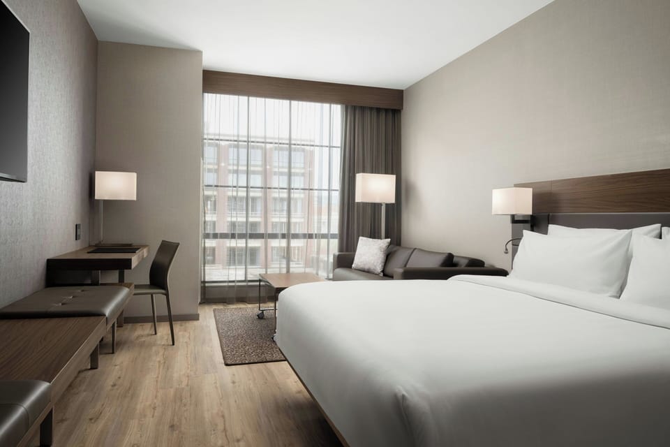 In-room safe, desk, laptop workspace, blackout drapes