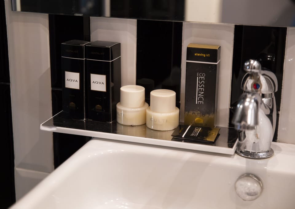 Free toiletries, hair dryer, bathrobes, slippers