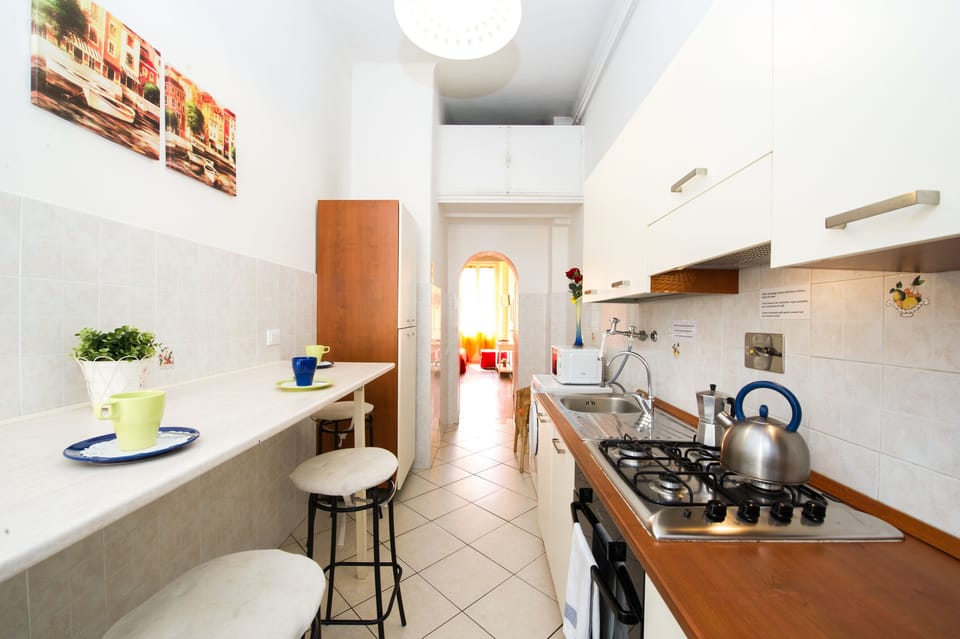 Exclusive Apartment | Private kitchen | Full-size fridge, microwave, espresso maker, electric kettle