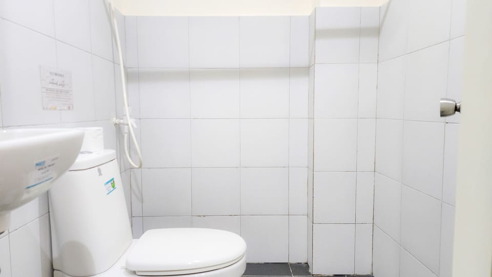 Shower, free toiletries, hair dryer, bidet