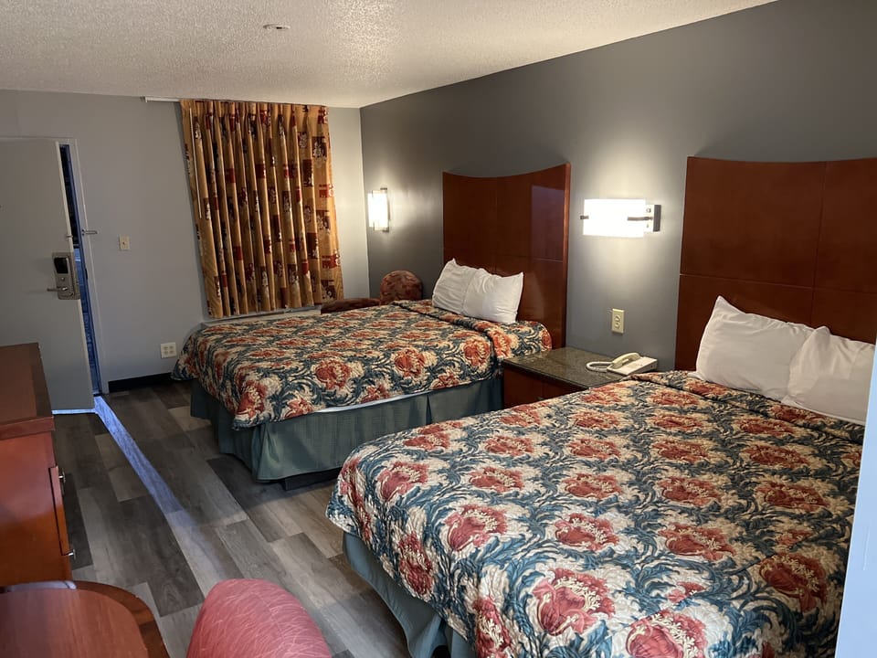 Standard Room, 2 Queen Beds, Smoking, Refrigerator & Microwave | Desk, free WiFi, bed sheets