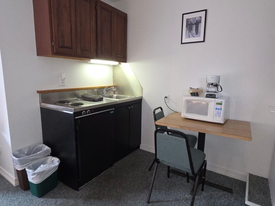 Fridge, electric kettle