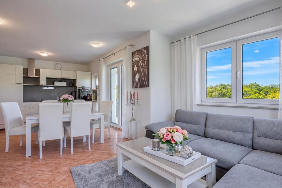 Family Apartment, 2 Bedrooms, Balcony (Sea Breeze Residence Mariella) | Living area | TV