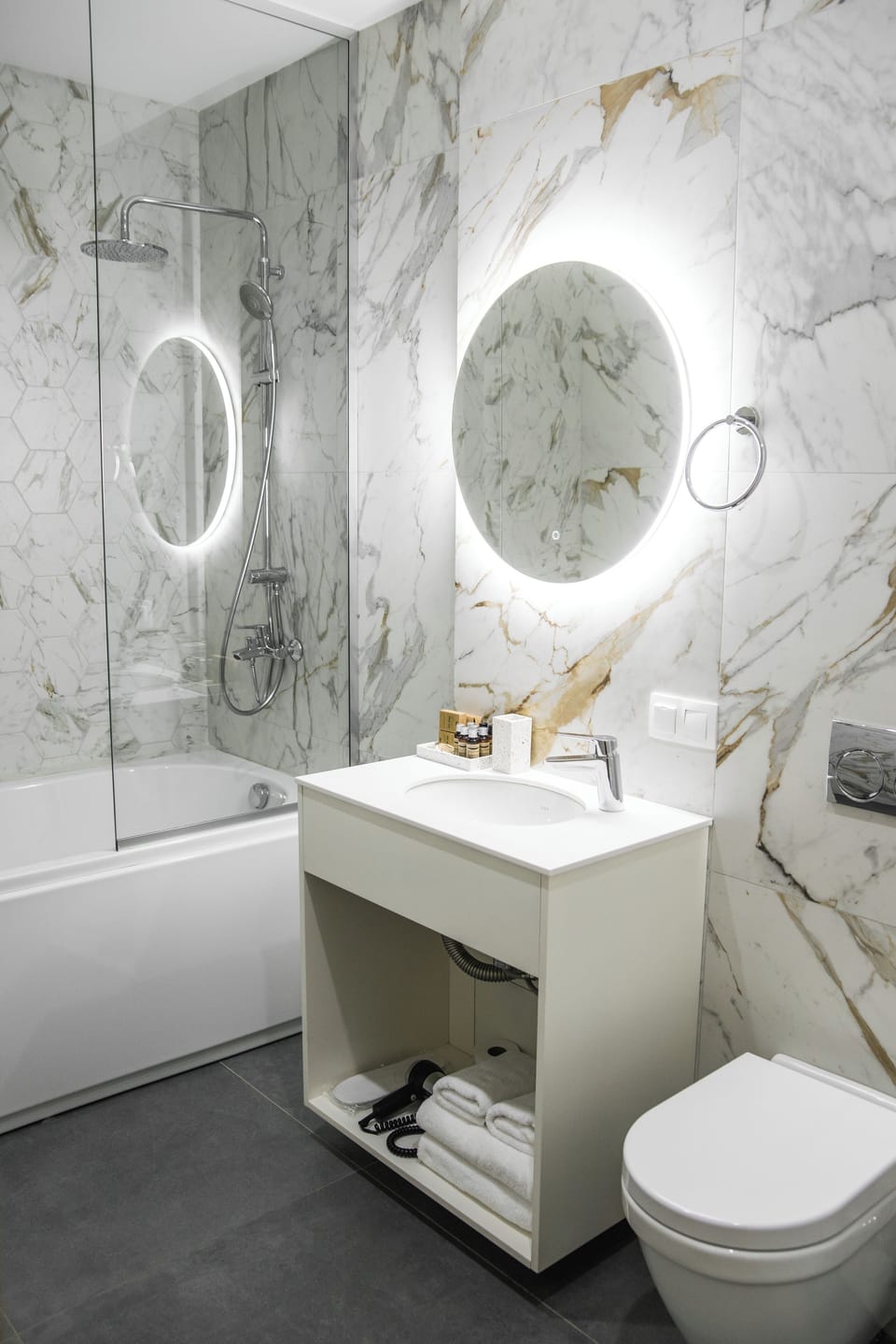 Suite | Bathroom | Shower, rainfall showerhead, free toiletries, hair dryer
