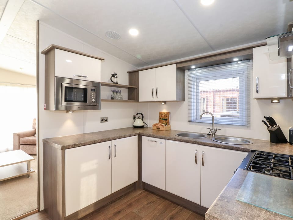 Fridge, dishwasher, electric kettle, toaster