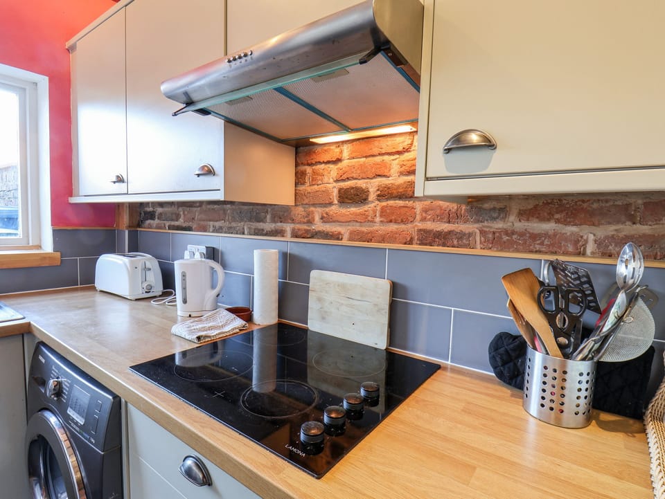 Fridge, dishwasher, electric kettle, toaster