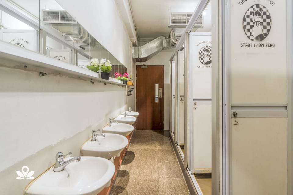 Hair dryer, shampoo, toilet paper