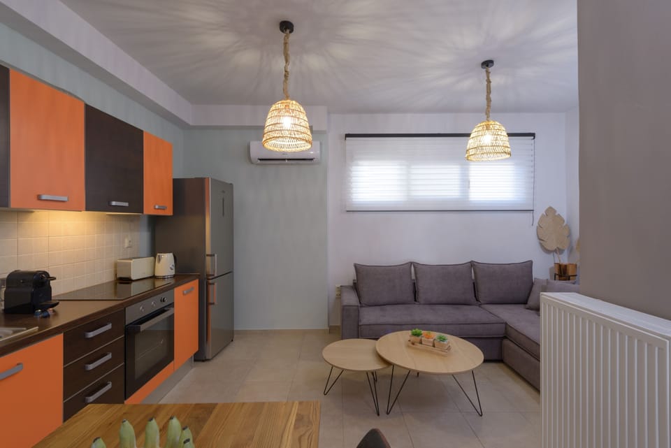 City Apartment | Living area | 40-inch Smart TV with satellite channels, TV