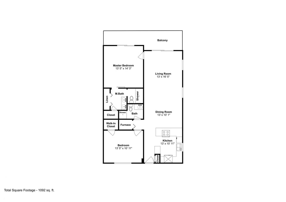 Condo, 2 Bedrooms | Floor plan