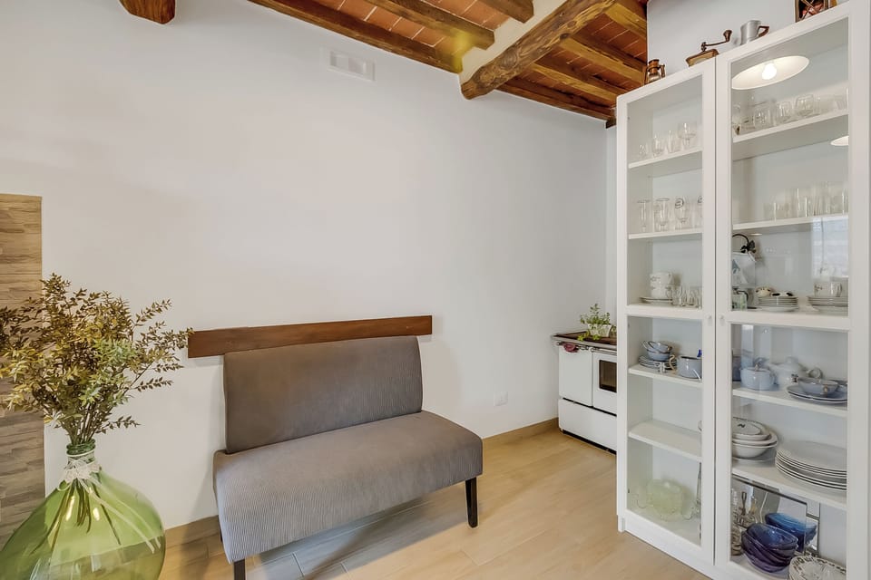 Family Apartment, 2 Bedrooms, 2 Bathrooms (Podere del Ciacchi Among Tuscany) | Living area | TV