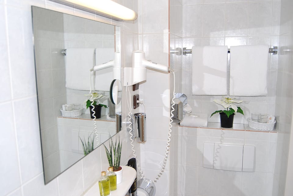 Standard Double Room | Bathroom | Shower, free toiletries, hair dryer, towels