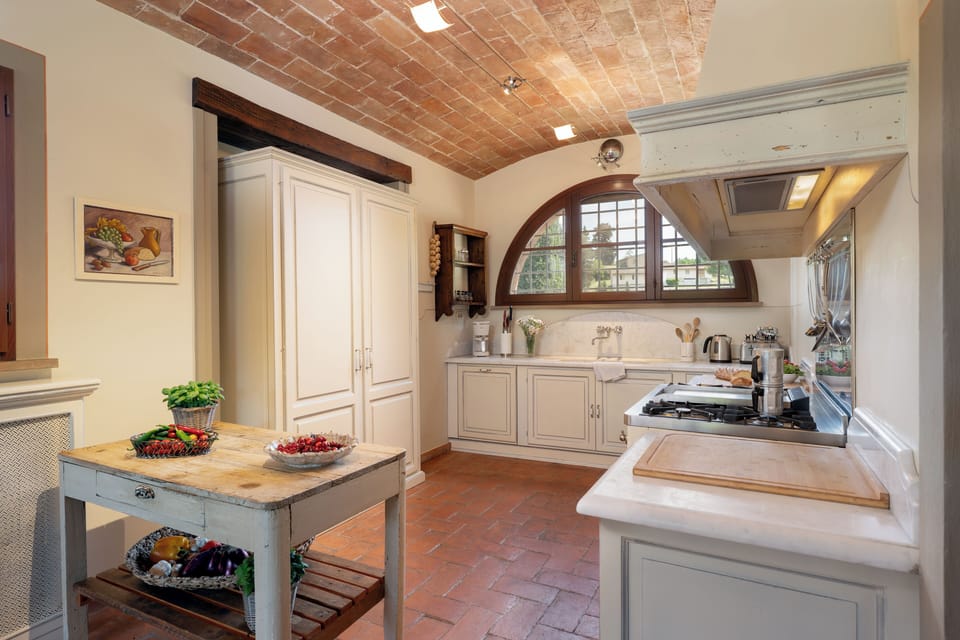Exclusive Villa | Private kitchen | Full-size fridge, microwave, oven, stovetop