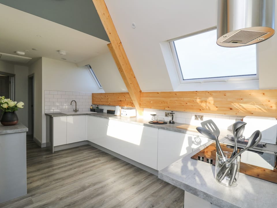 Fridge, dishwasher, electric kettle, toaster