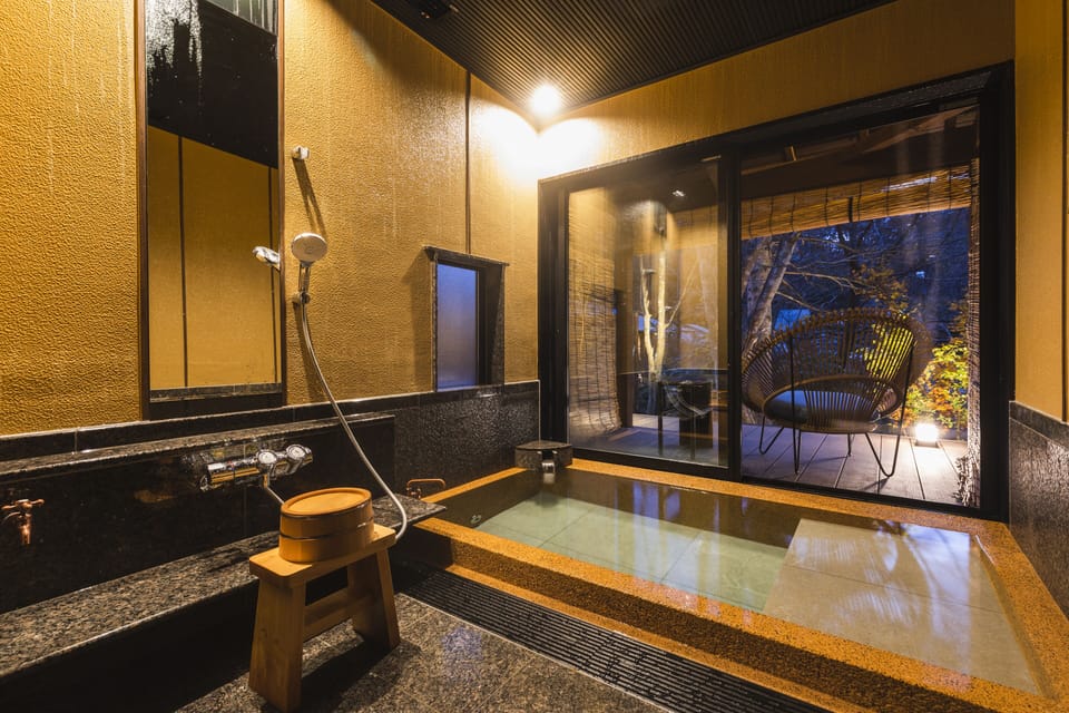 Private Onsen Bungalow with Meditation Room - Gekkan, Non Smoking | Bathroom | Bidet, towels