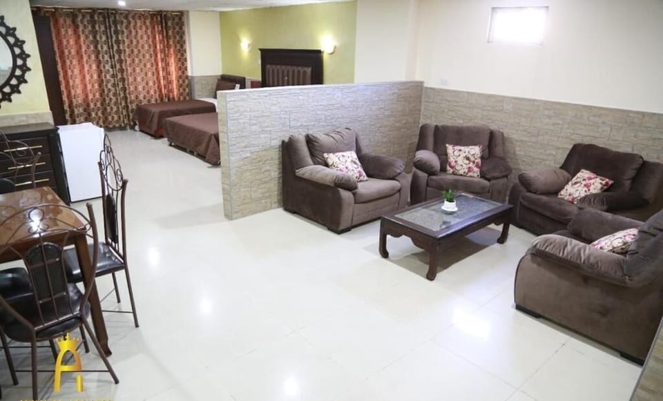 Deluxe Quadruple Room, 1 Bedroom, City View | WiFi (free), bed sheets