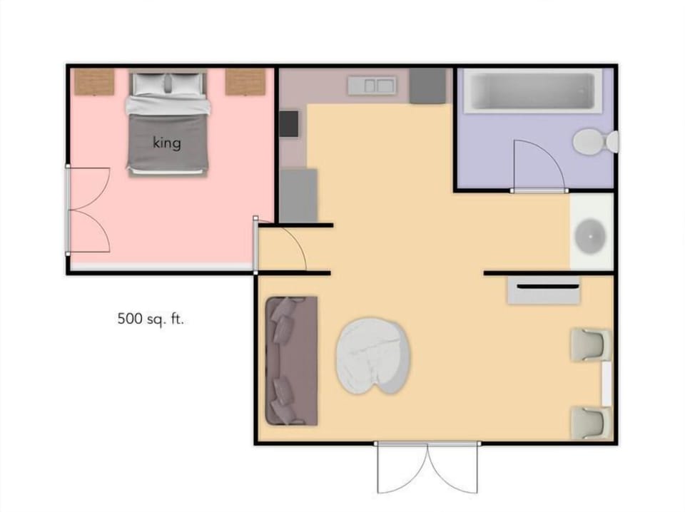 Condo, 1 Bedroom | Floor plan