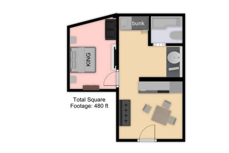 Condo, 1 Bedroom | Floor plan