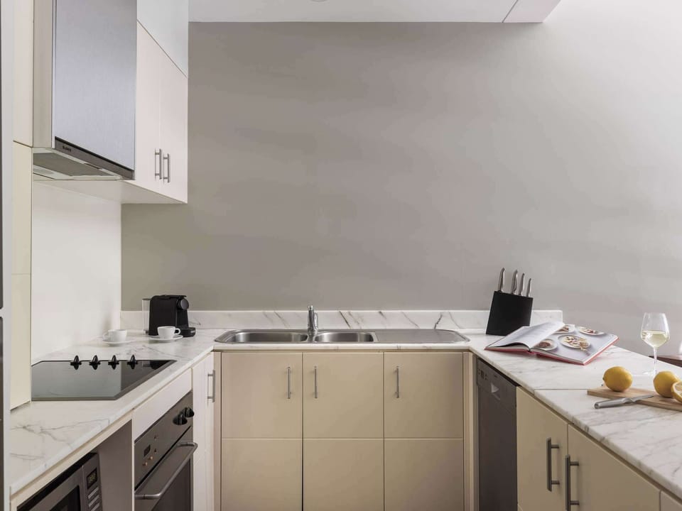 Penthouse, 2 Bedrooms | Private kitchen | Fridge, coffee/tea maker, electric kettle