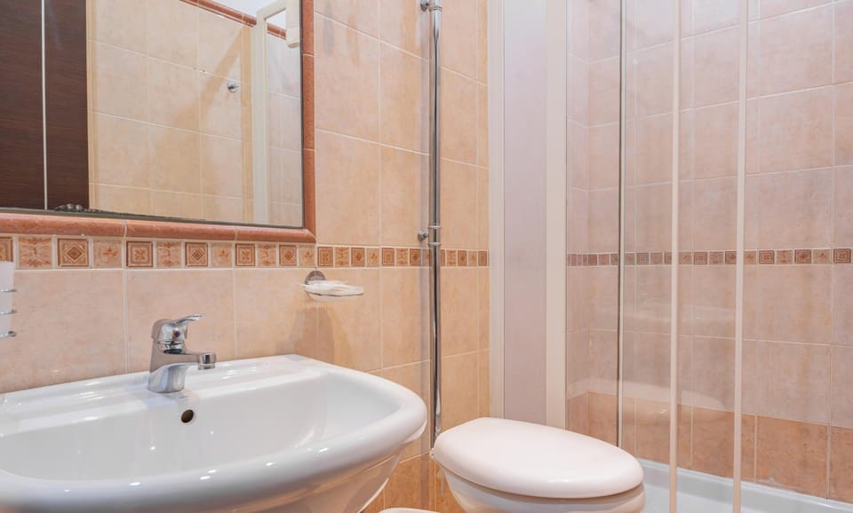 Economy Room | Bathroom | Shower, hair dryer, towels