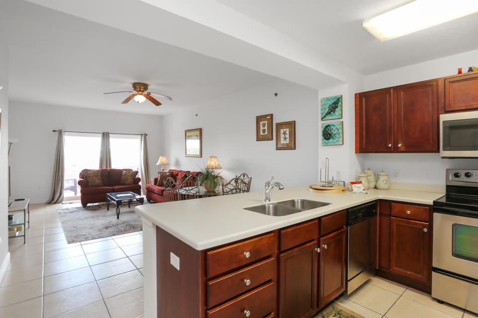 Condo, Multiple Beds (Waterside Village Condo 302) | Private kitchen | Oven, toaster