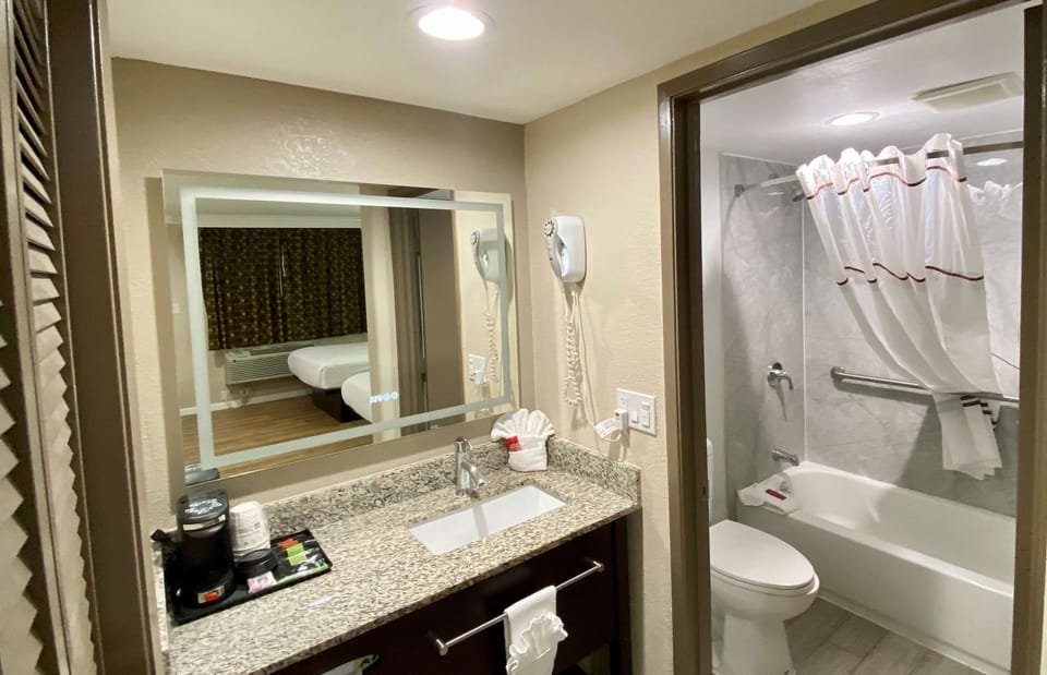 Free toiletries, hair dryer, towels, soap