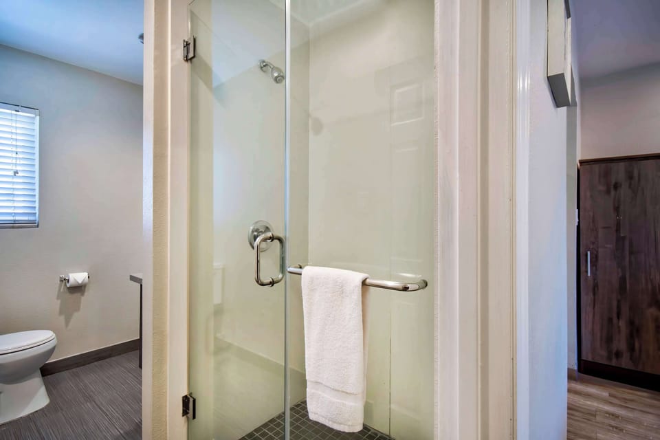 Free toiletries, hair dryer, towels