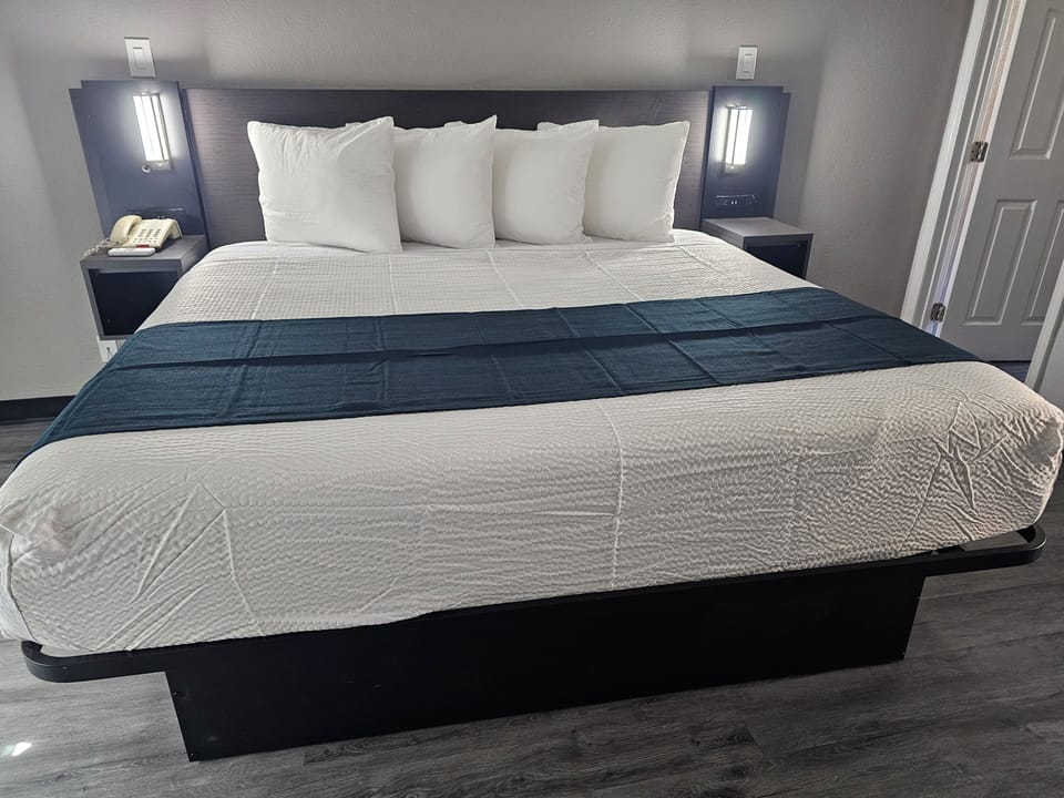 Deluxe Room, 1 King Bed, Non Smoking | 1 bedroom, desk, iron/ironing board, free WiFi