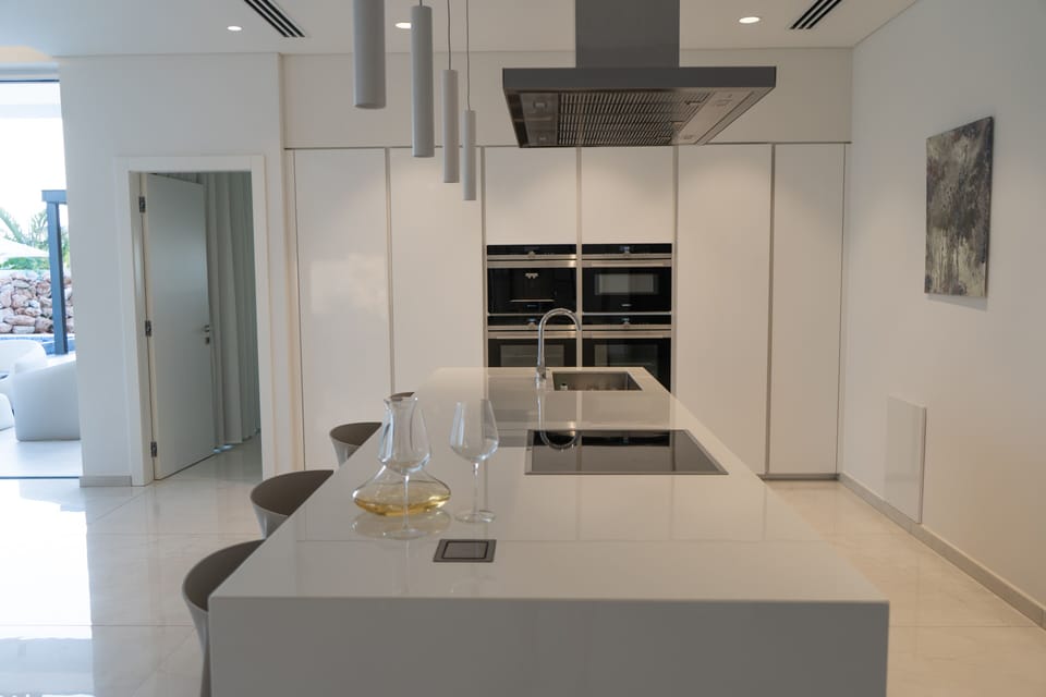 Elite Villa, 6 Bedrooms Fortuna Seaview | Private kitchen | Highchair, paper towels