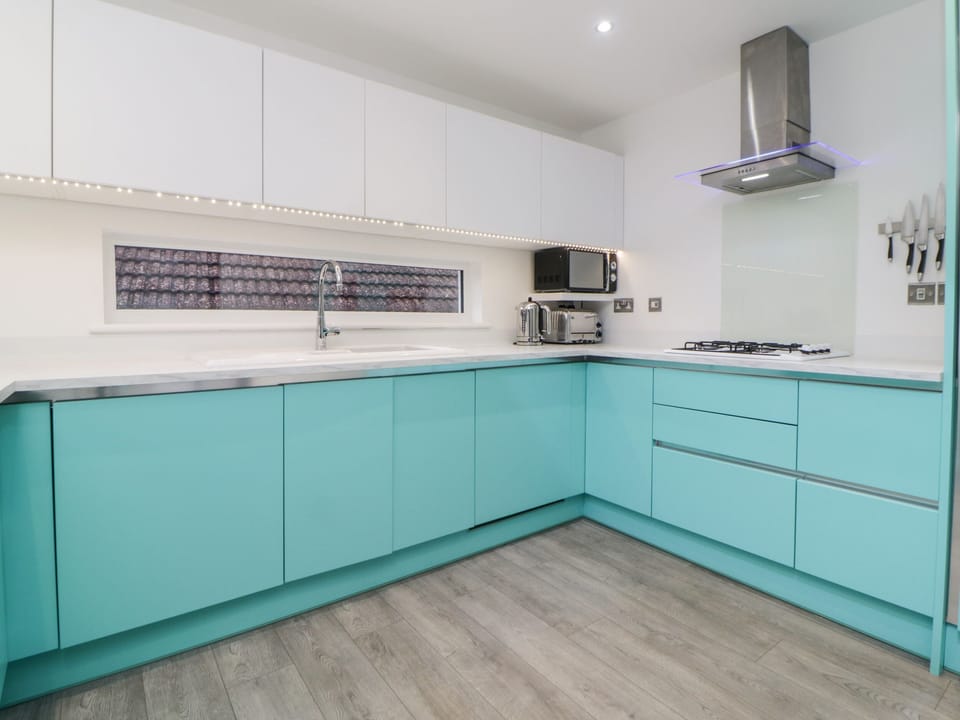 Fridge, dishwasher, electric kettle, toaster