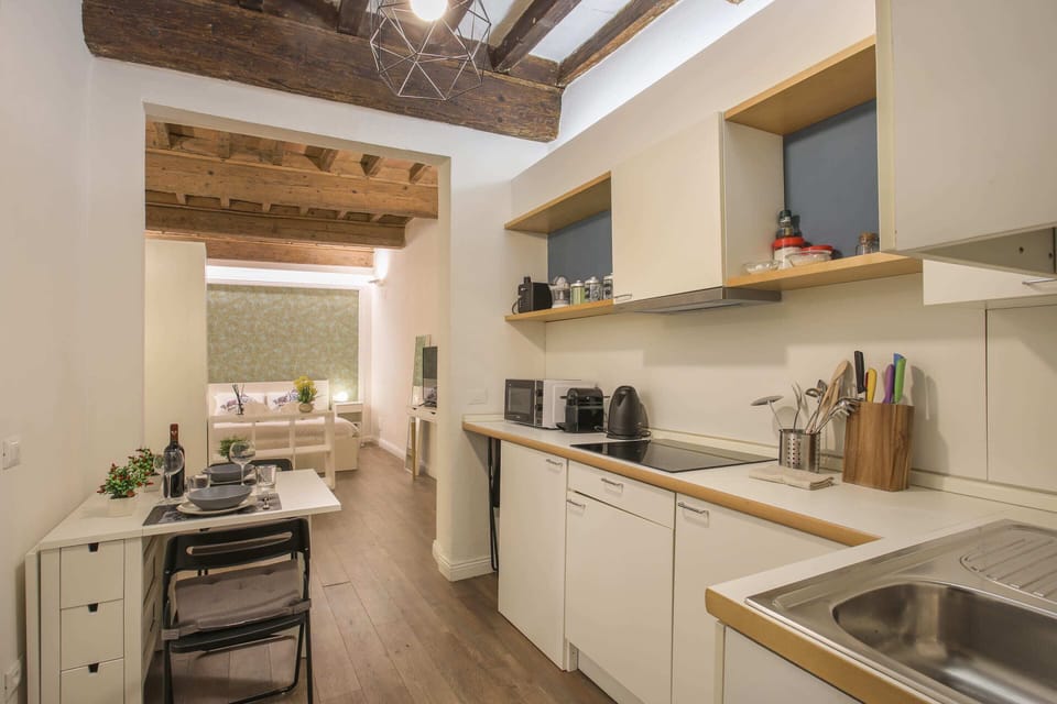 Basic Studio, 1 Double Bed with Sofa bed | Private kitchen | Fridge, microwave, stovetop, coffee/tea maker