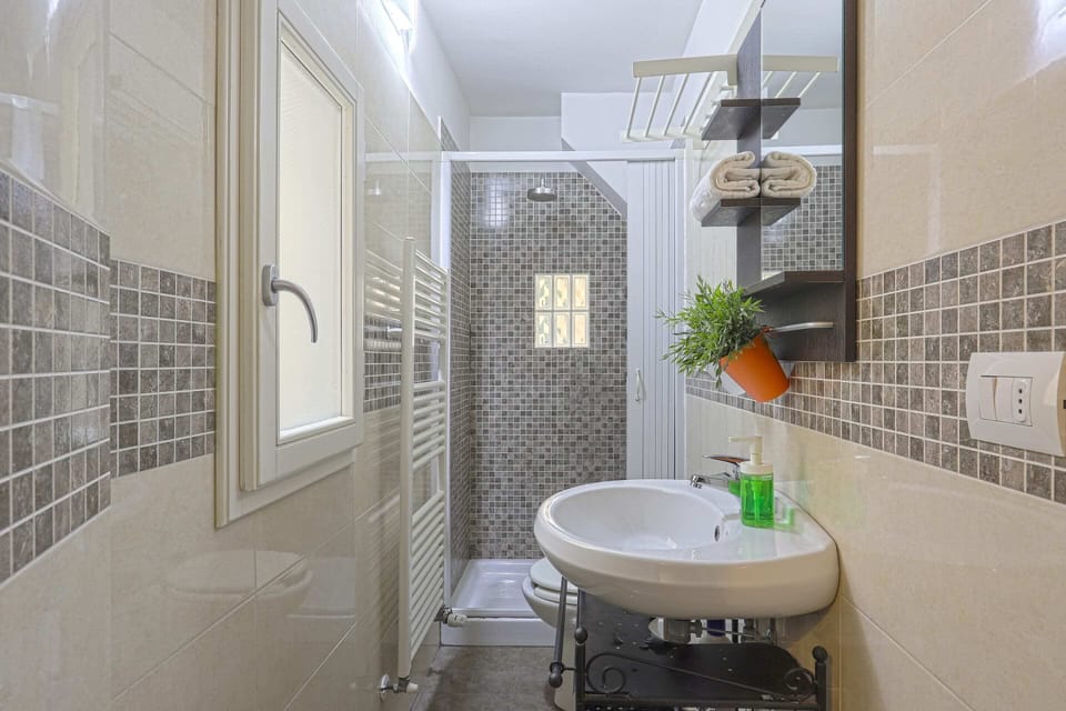 Basic Apartment, 1 Double Bed with Sofa bed | Bathroom | Shower, free toiletries, hair dryer, towels