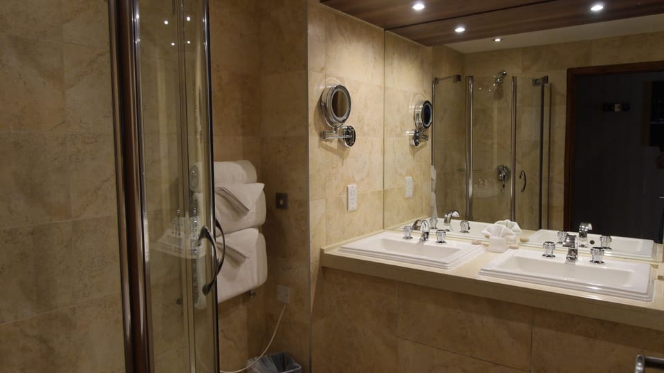 Deluxe Suite, 1 King Bed, Park View | Bathroom | Designer toiletries, hair dryer, towels, shampoo