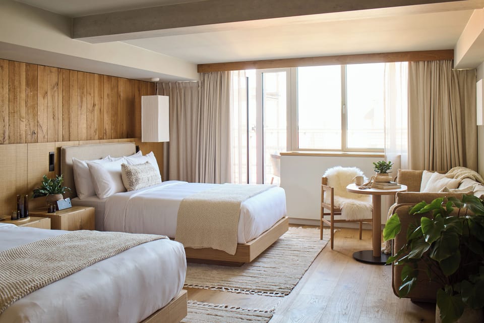 Studio Suite, 2 Queen Beds | Premium bedding, minibar, in-room safe, desk