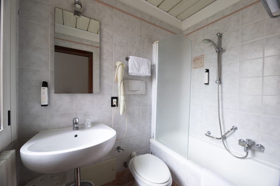 Hair dryer, towels