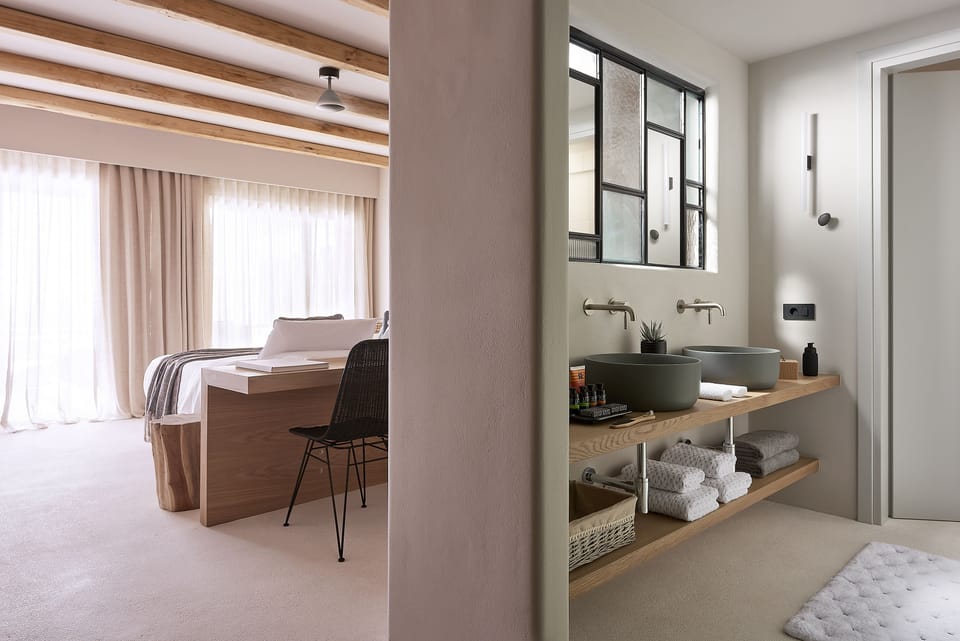 Superior Room, Private Pool, Sea View | In-room safe, desk, laptop workspace, blackout drapes