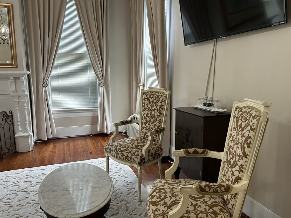 Palace Suite | Premium bedding, blackout drapes, soundproofing, iron/ironing board