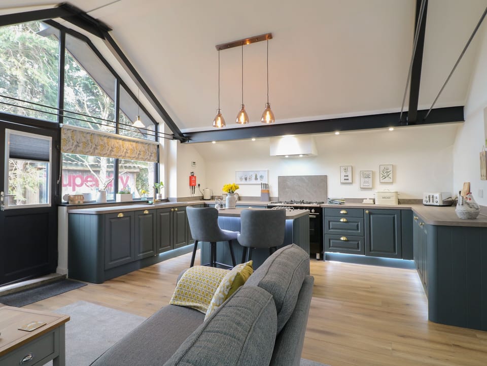 Fridge, dishwasher, electric kettle, toaster