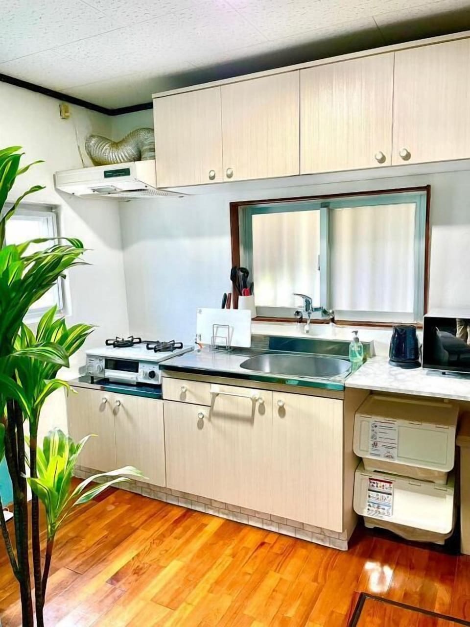 Villa | Private kitchen | Microwave, stovetop, electric kettle, toaster