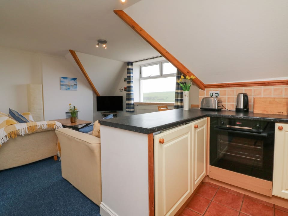 Fridge, dishwasher, electric kettle, toaster