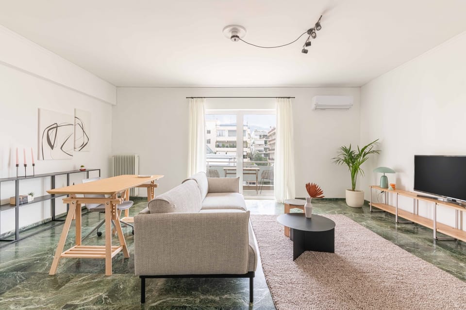 Standard Apartment | Living area | 43-inch Smart TV with digital channels, TV, Netflix