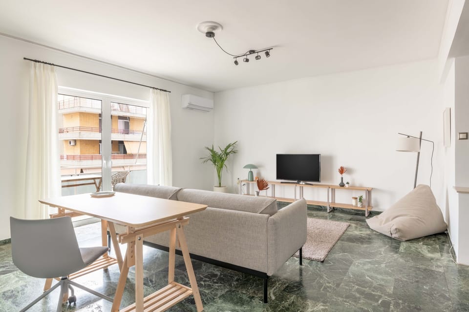 Standard Apartment | Living area | 43-inch Smart TV with digital channels, TV, Netflix
