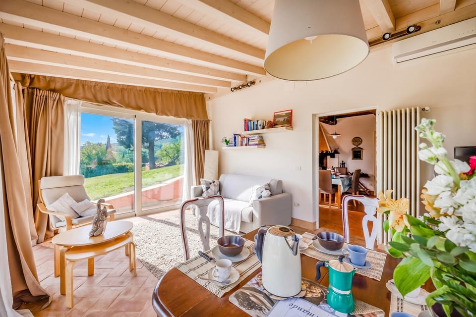 Standard Apartment, 2 Bedrooms, Fireplace, Mountainside (Casa Paradiso with Panorama and) | Living area | TV