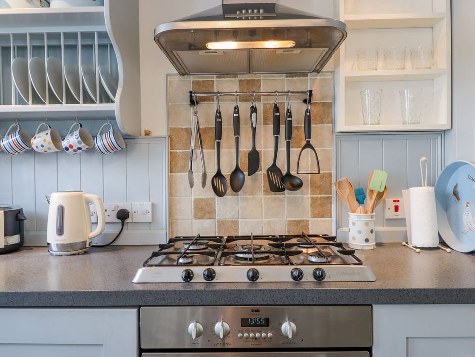 Fridge, dishwasher, electric kettle, toaster