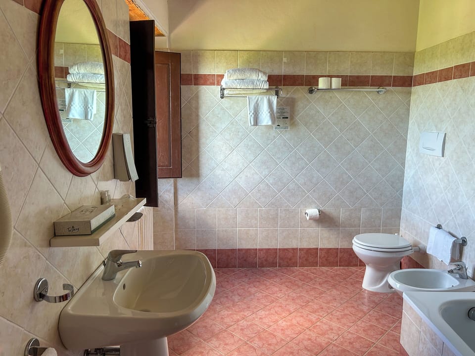 Double or Twin Room, Annex Building | Bathroom | Combined shower/tub, free toiletries, hair dryer, bidet