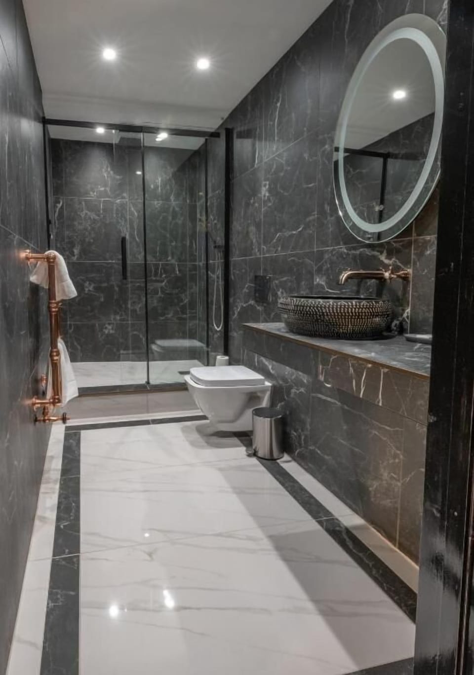 Free toiletries, hair dryer, bathrobes, towels